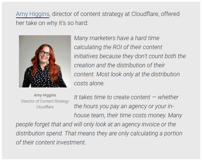 CMI - Content Marketing Budgets - Amy Higgins